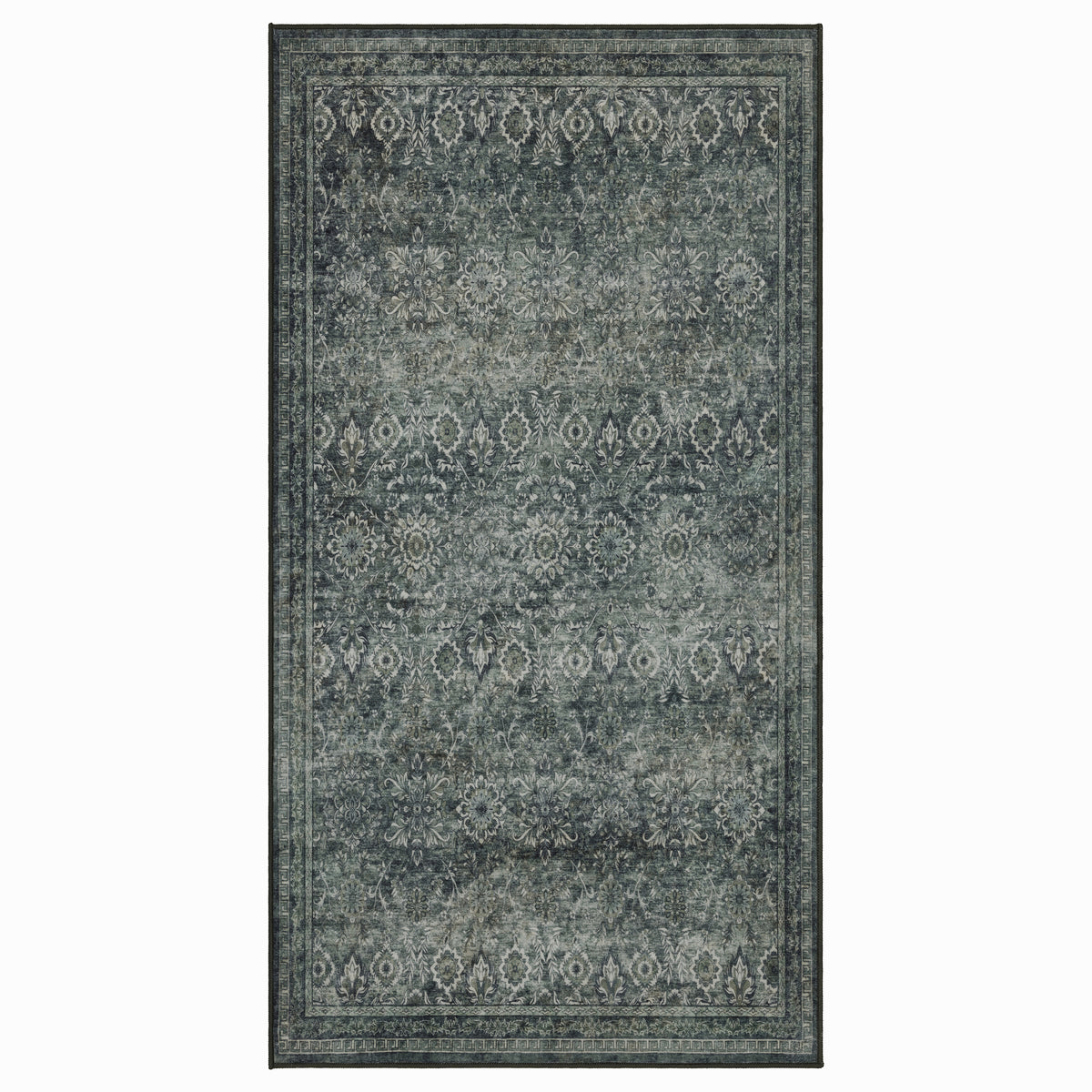 Lina 1148 grün · Waschbarer Vintage Teppich - Zeitlose Eleganz