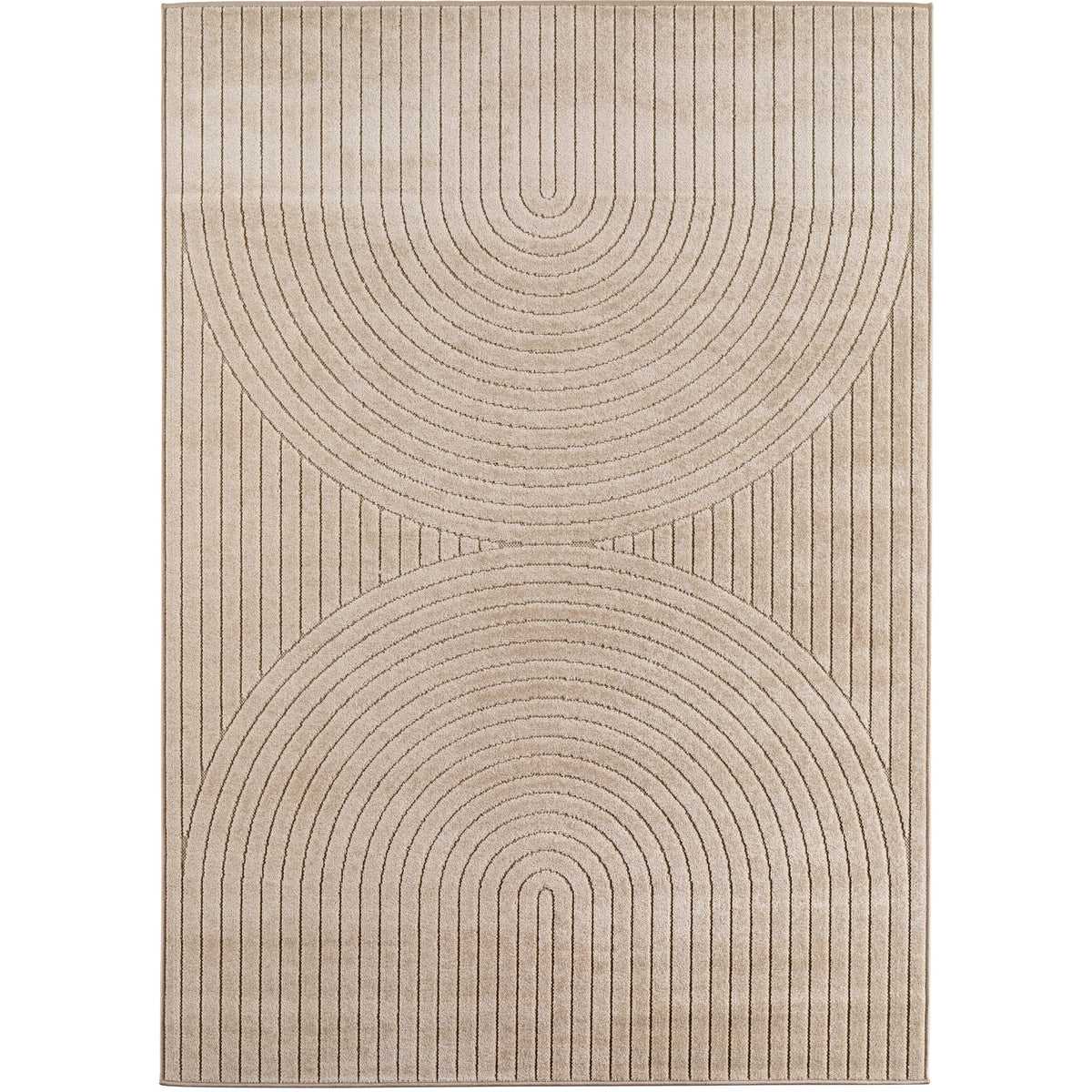 Nora 1201 beige · Moderner Teppich für Indoor & Outdoor