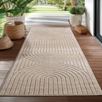 Nora 1201 beige · Moderner Teppich für Indoor & Outdoor