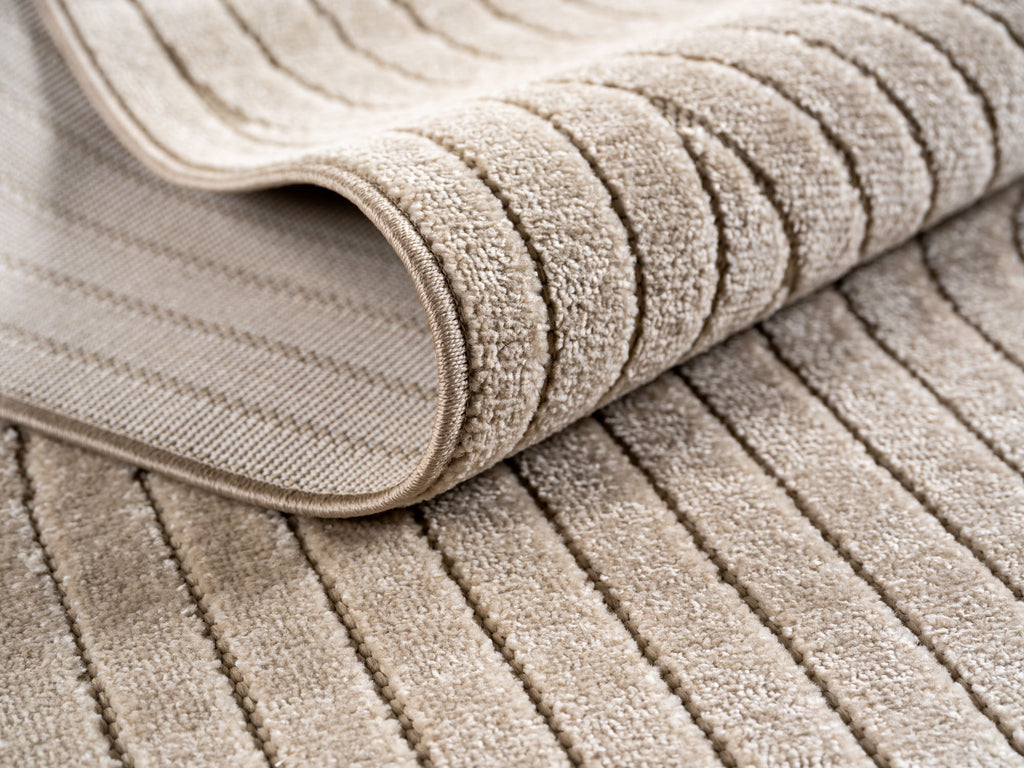 Nora 1201 beige · Moderner Teppich für Indoor & Outdoor