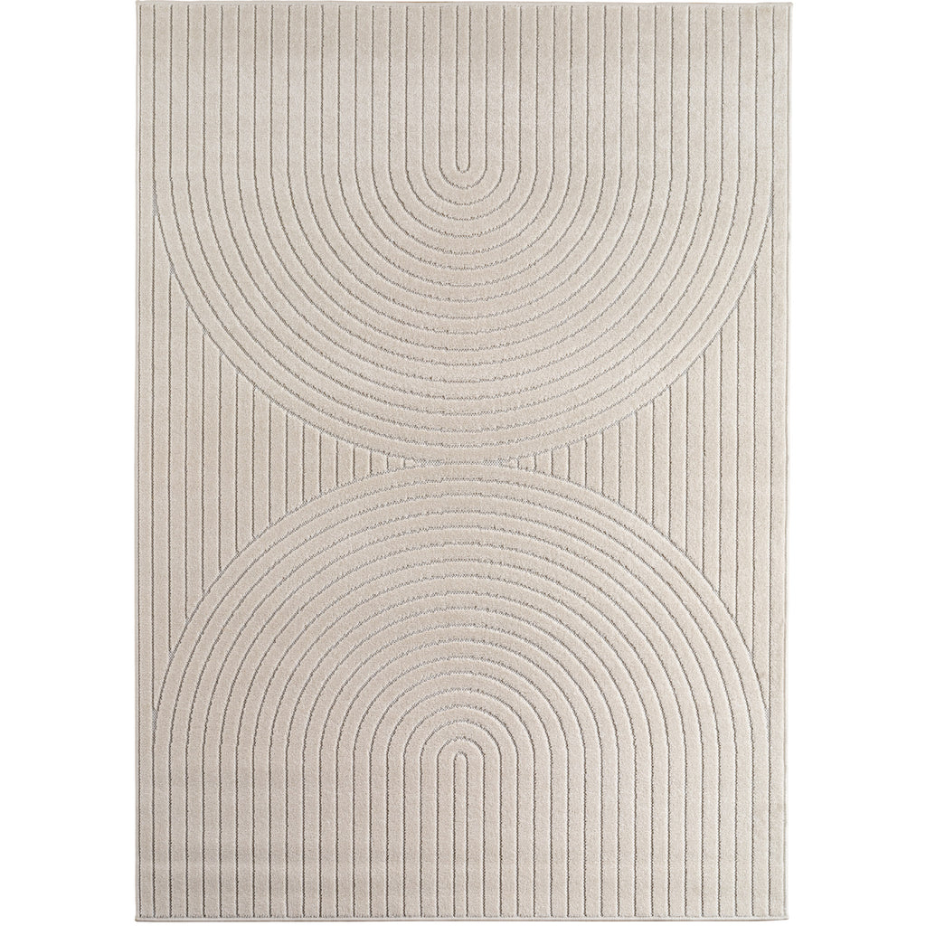 Nora 1201 creme · Moderner Teppich für Indoor & Outdoor