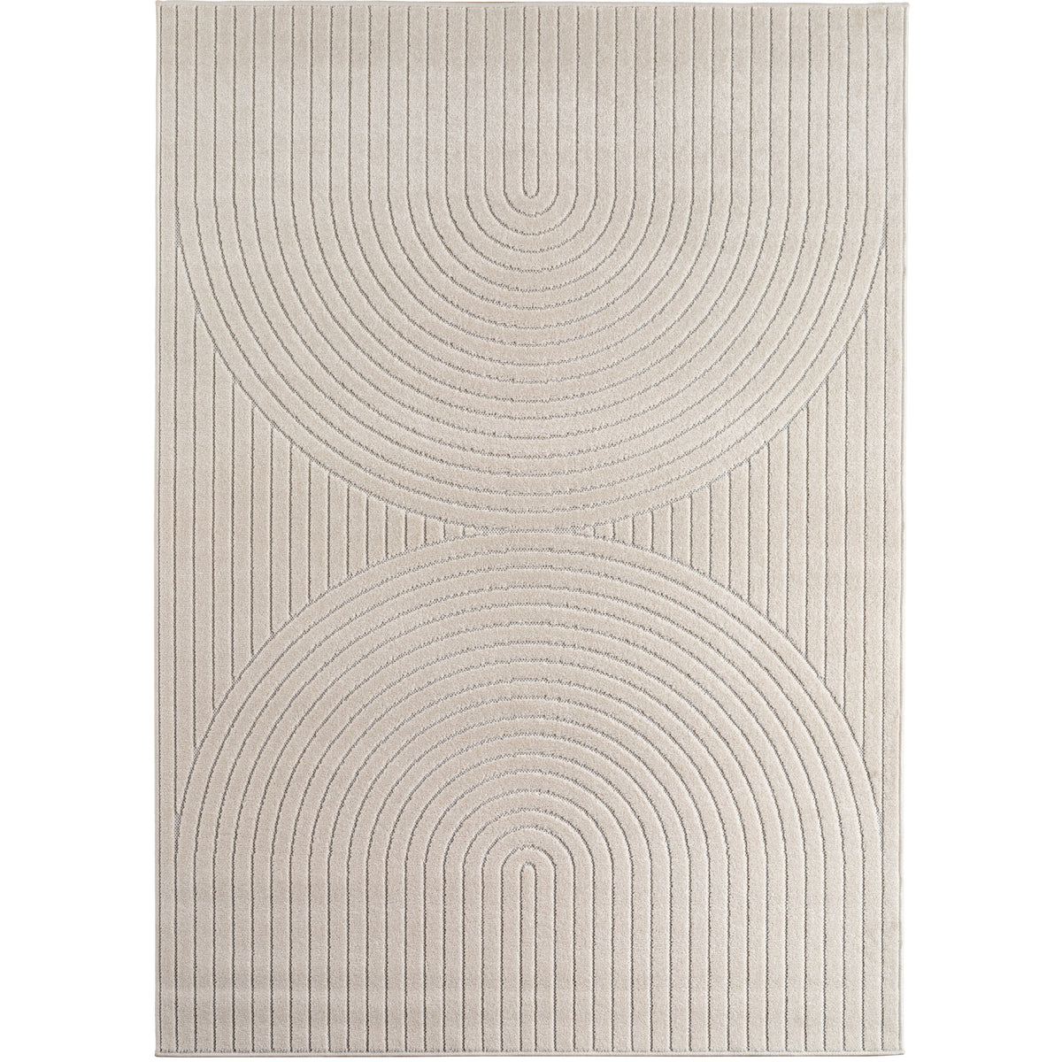 Nora 1201 creme · Moderner Teppich für Indoor & Outdoor