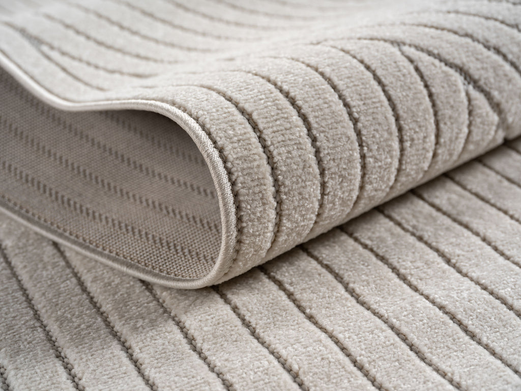 Nora 1201 creme · Moderner Teppich für Indoor & Outdoor