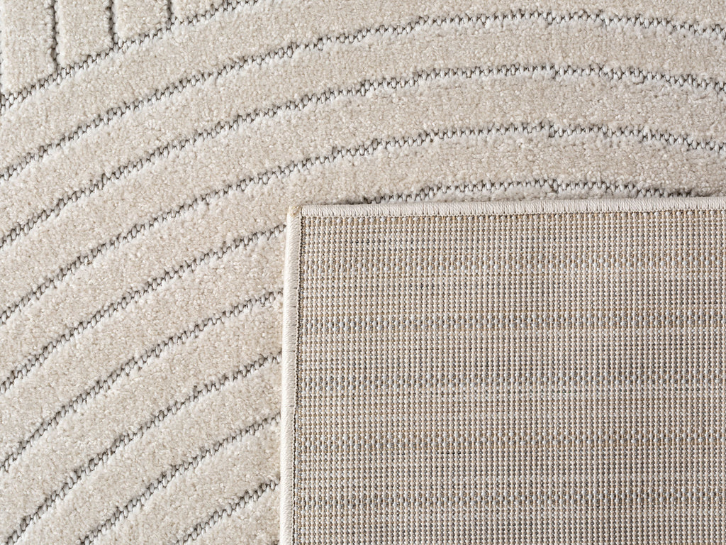 Nora 1201 creme · Moderner Teppich für Indoor & Outdoor