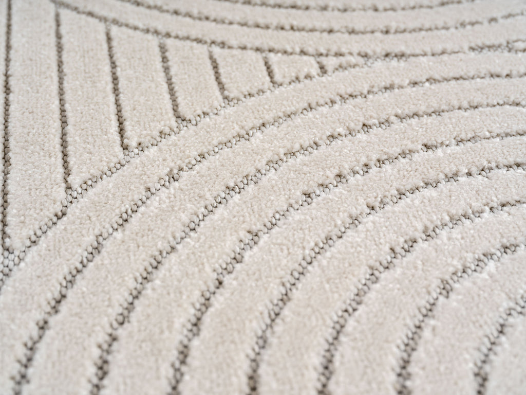 Nora 1201 creme · Moderner Teppich für Indoor & Outdoor