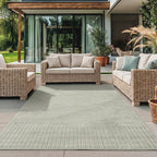 Nora 1201 grün · Moderner Teppich für Indoor & Outdoor