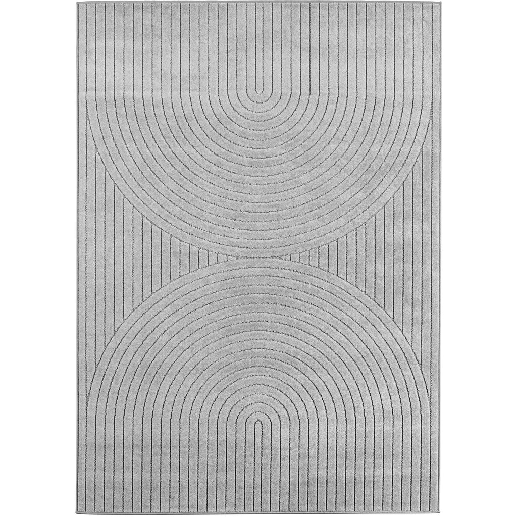 Nora 1201 grau · Moderner Teppich für Indoor & Outdoor