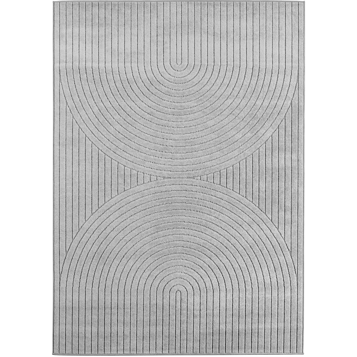 Nora 1201 grau · Moderner Teppich für Indoor & Outdoor