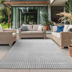 Nora 1201 grau · Moderner Teppich für Indoor & Outdoor