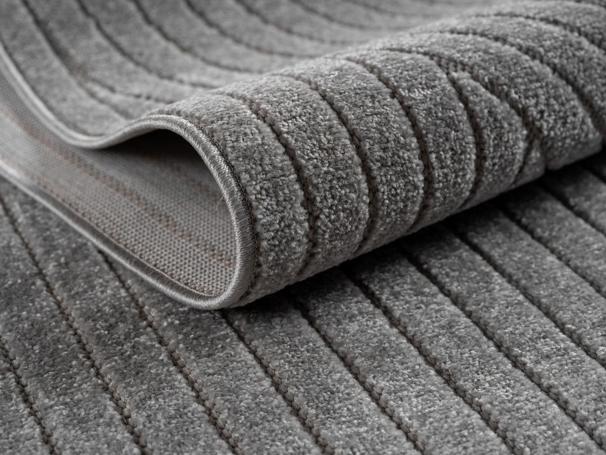 Nora 1201 grau · Moderner Teppich für Indoor & Outdoor