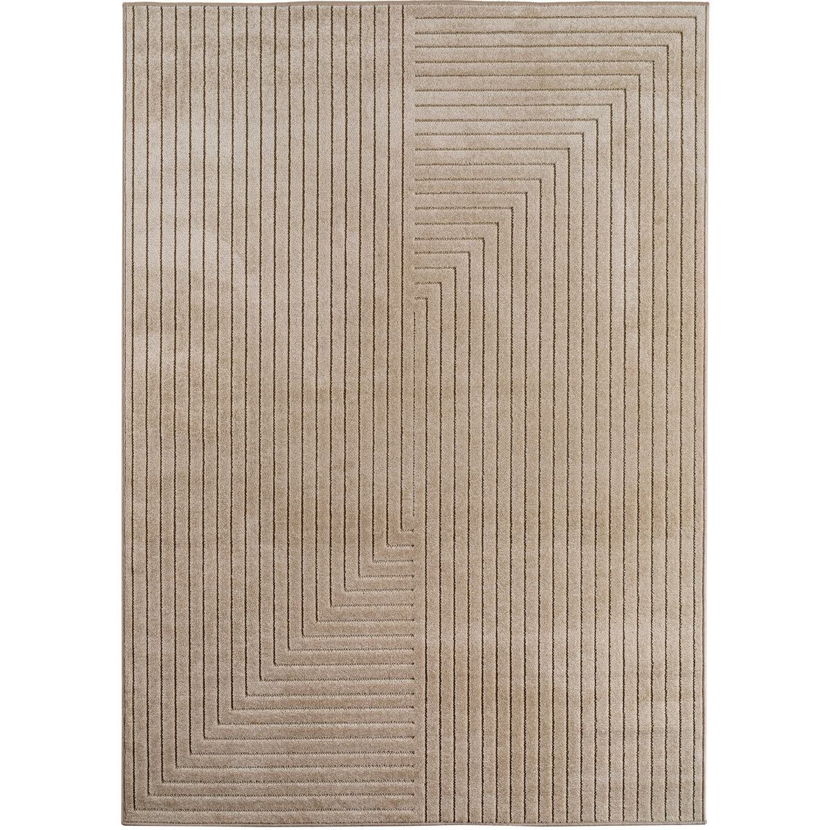 Nora 1202 beige · Moderner Teppich für Indoor & Outdoor