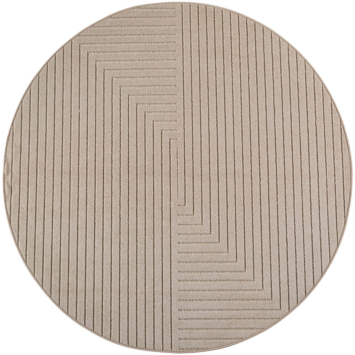 Nora 1202 beige · Moderner Teppich für Indoor & Outdoor