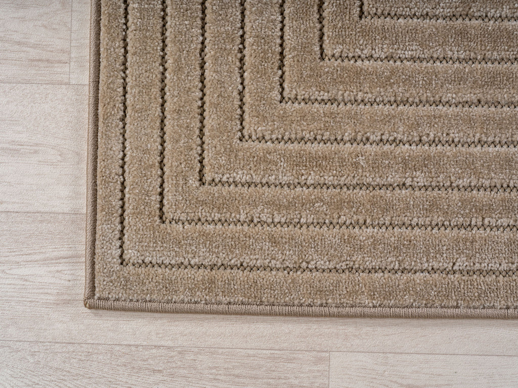 Nora 1202 beige · Moderner Teppich für Indoor & Outdoor
