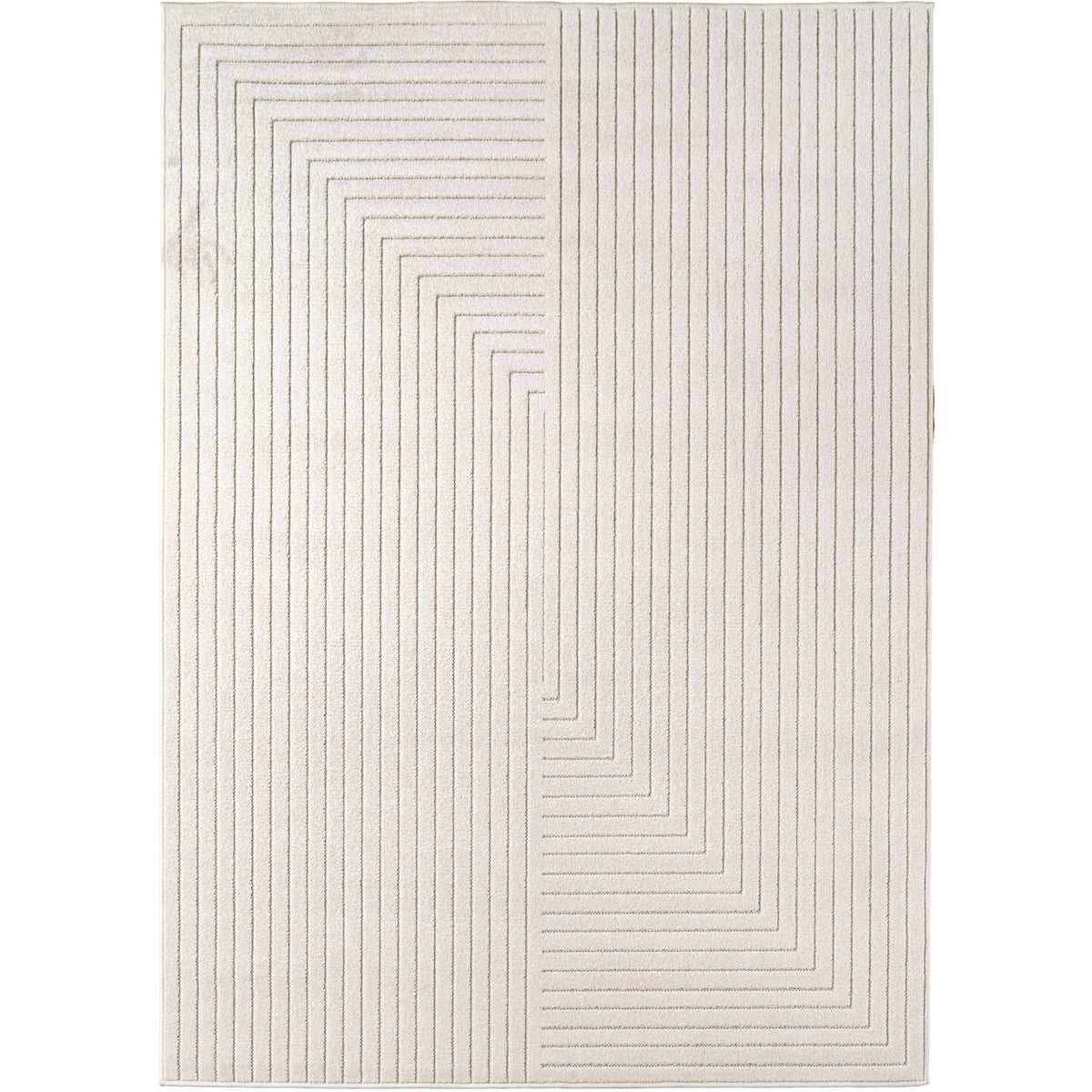 Nora 1202 creme · Moderner Teppich für Indoor & Outdoor