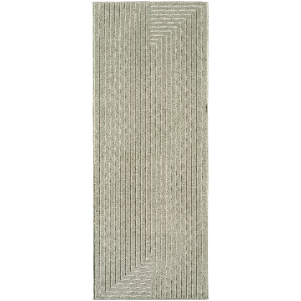 Nora 1202 salbeigrün · Moderner Teppich für Indoor & Outdoor