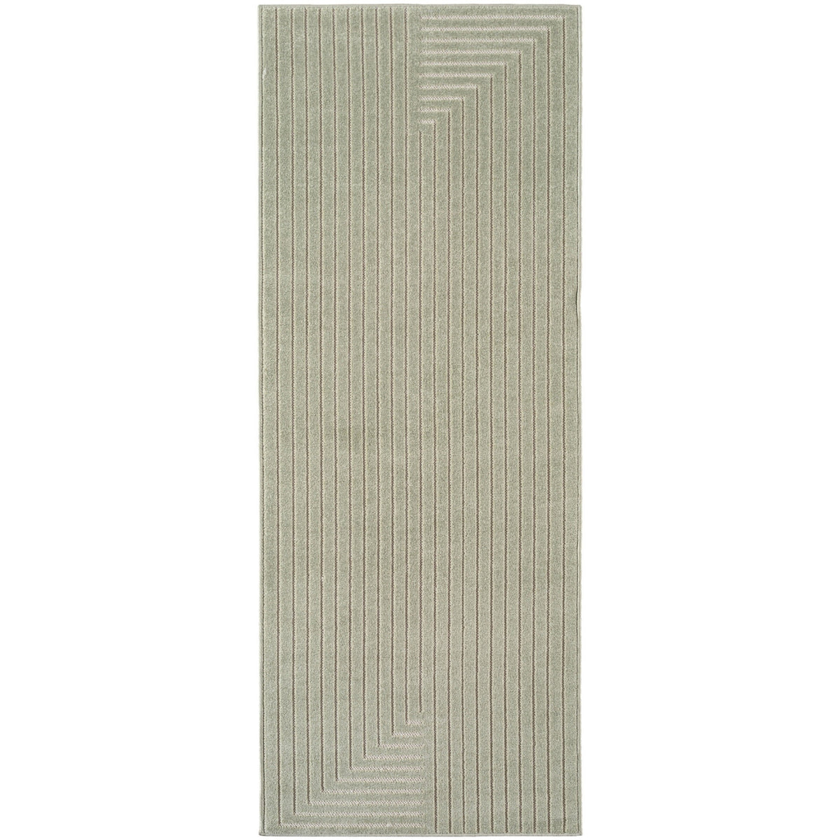 Nora 1202 salbeigrün · Moderner Teppich für Indoor & Outdoor