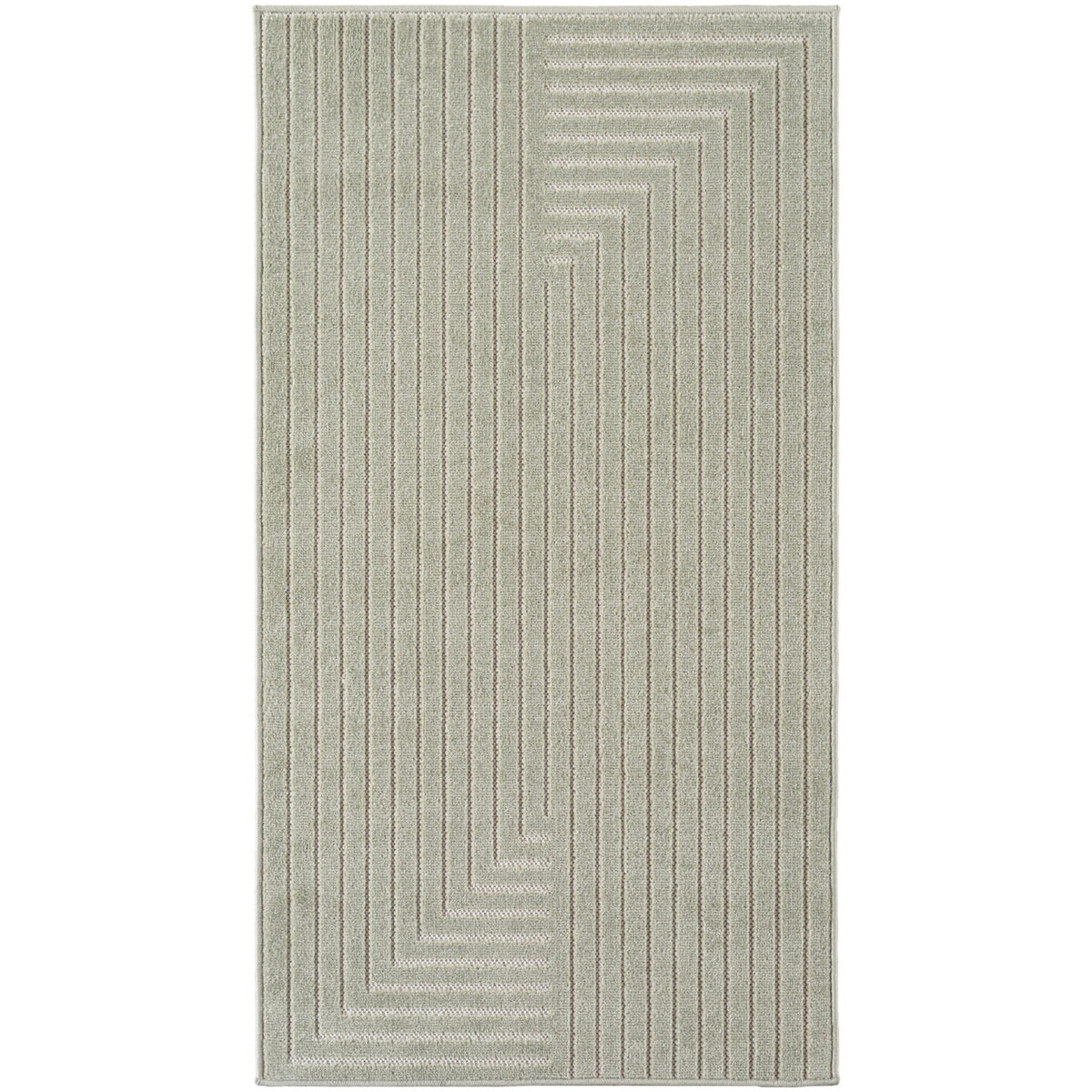 Nora 1202 salbeigrün · Moderner Teppich für Indoor & Outdoor