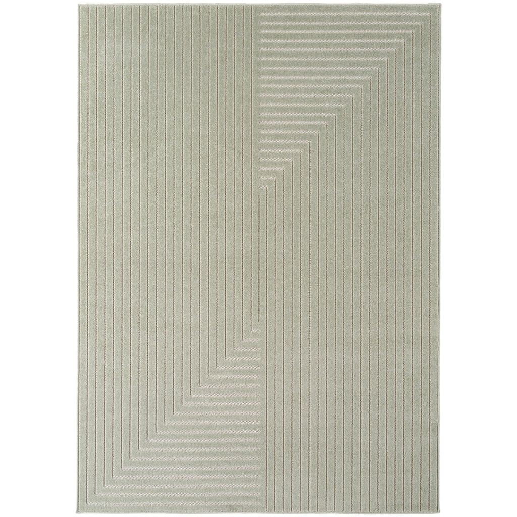 Nora 1202 salbeigrün · Moderner Teppich für Indoor & Outdoor