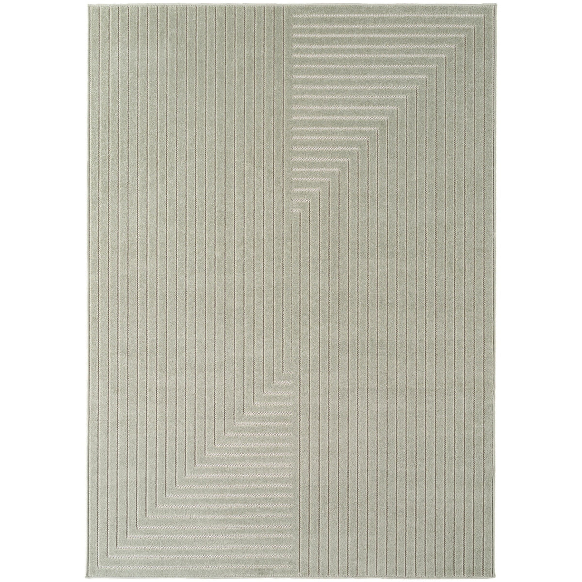 Nora 1202 salbeigrün · Moderner Teppich für Indoor & Outdoor