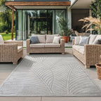 Nora 1203 grau · Moderner Teppich für Indoor & Outdoor