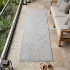 Nora 1203 grau · Moderner Teppich für Indoor & Outdoor