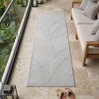 Nora 1203 grau · Moderner Teppich für Indoor & Outdoor
