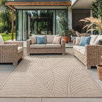 Nora 1203 beige · Moderner Teppich für Indoor & Outdoor