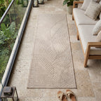 Nora 1203 beige · Moderner Teppich für Indoor & Outdoor