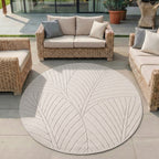 Nora 1203 creme · Moderner Teppich für Indoor & Outdoor