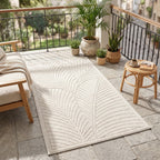 Nora 1203 creme · Moderner Teppich für Indoor & Outdoor