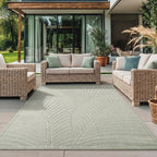 Nora 1203 salbeigrün · Moderner Teppich für Indoor & Outdoor