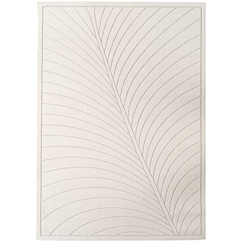 Nora 1204 creme · Moderner Teppich für Indoor & Outdoor