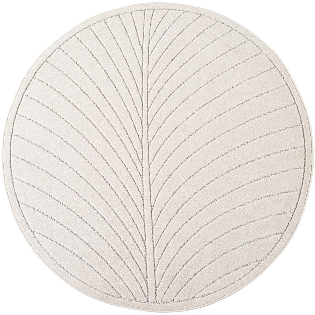 Nora 1204 creme · Moderner Teppich für Indoor & Outdoor