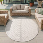 Nora 1204 creme · Moderner Teppich für Indoor & Outdoor