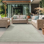 Nora 1204 salbeigrün · Moderner Teppich für Indoor & Outdoor