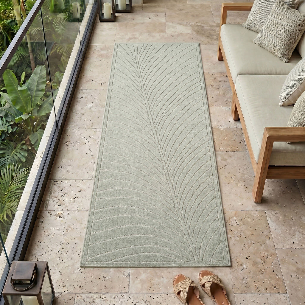 Nora 1204 salbeigrün · Moderner Teppich für Indoor & Outdoor
