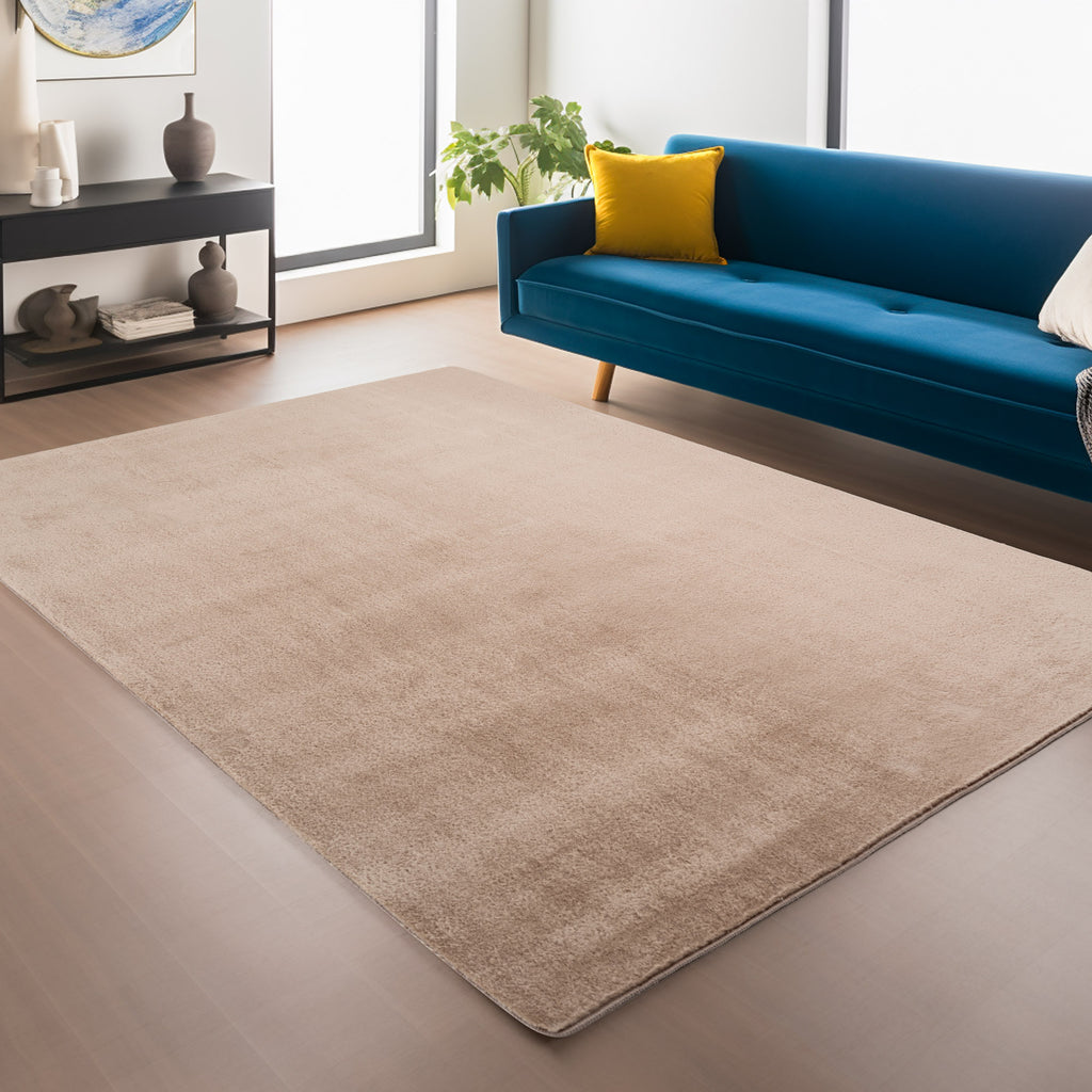 Amber 1400 beige · Kuschelweicher Hochflor-Teppich