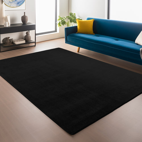 Amber 1400 anthrazit · Kuschelweicher Hochflor-Teppich