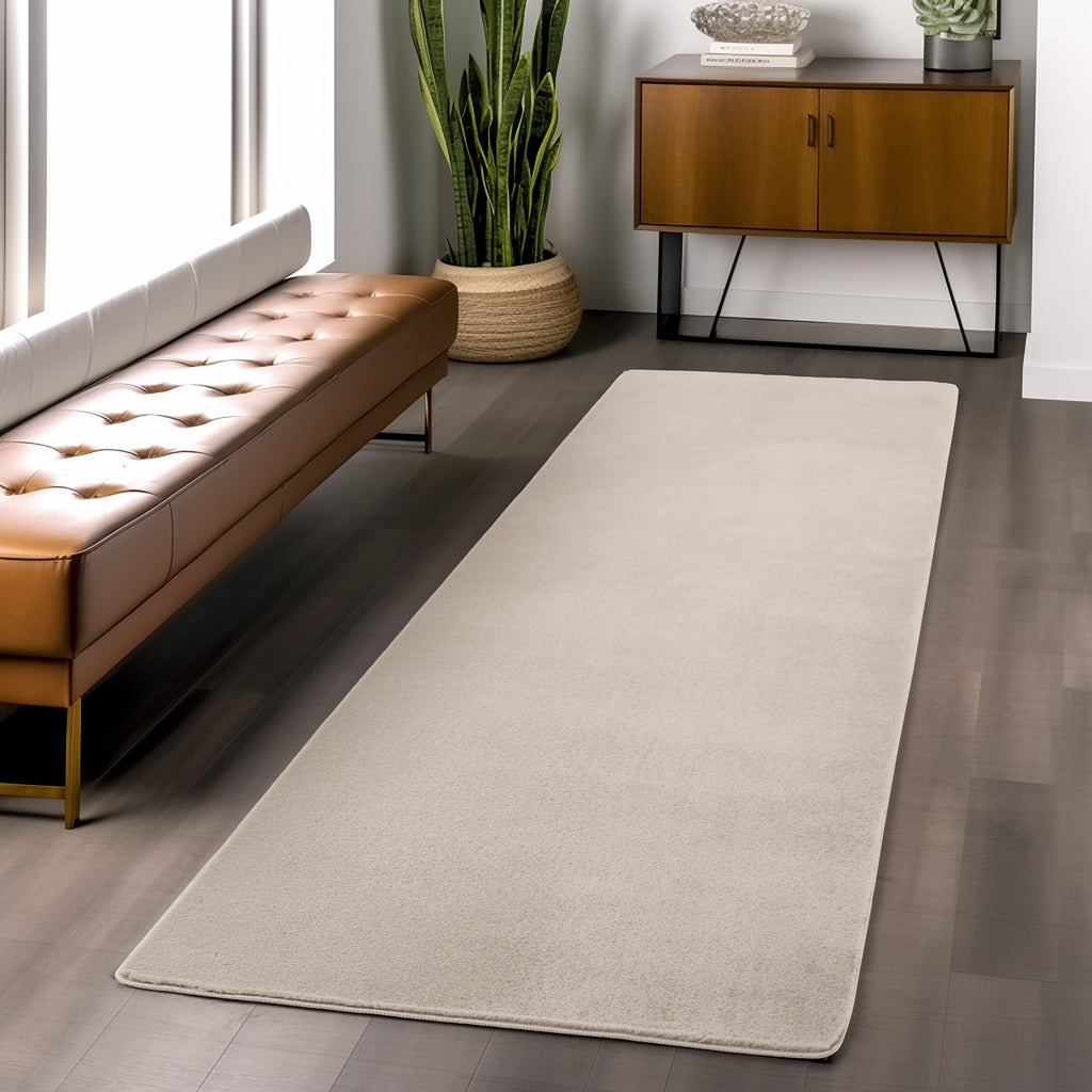 Amber 1400 creme · Kuschelweicher Hochflor-Teppich