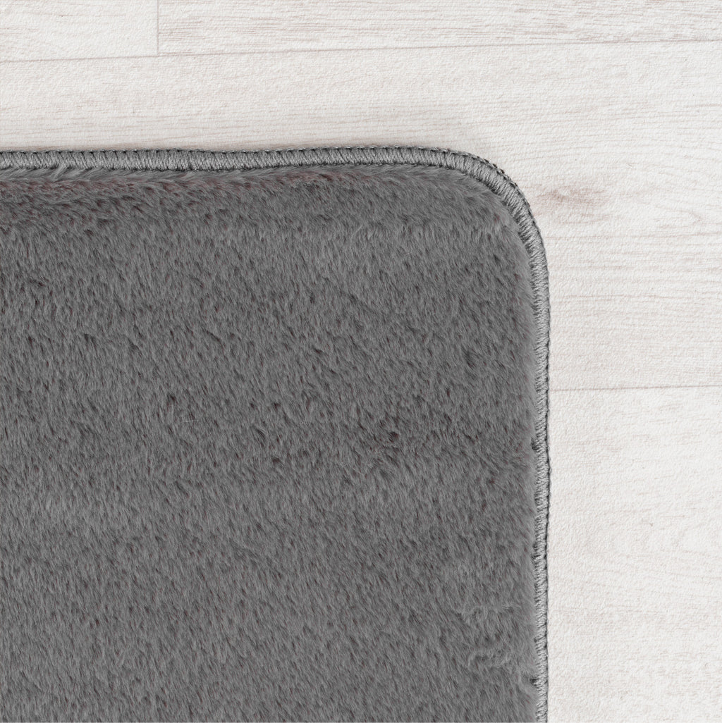 Amber 1400 grau · Kuschelweicher Hochflor-Teppich