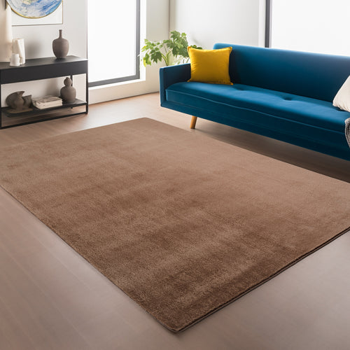 Amber 1400 mocca · Kuschelweicher Hochflor-Teppich