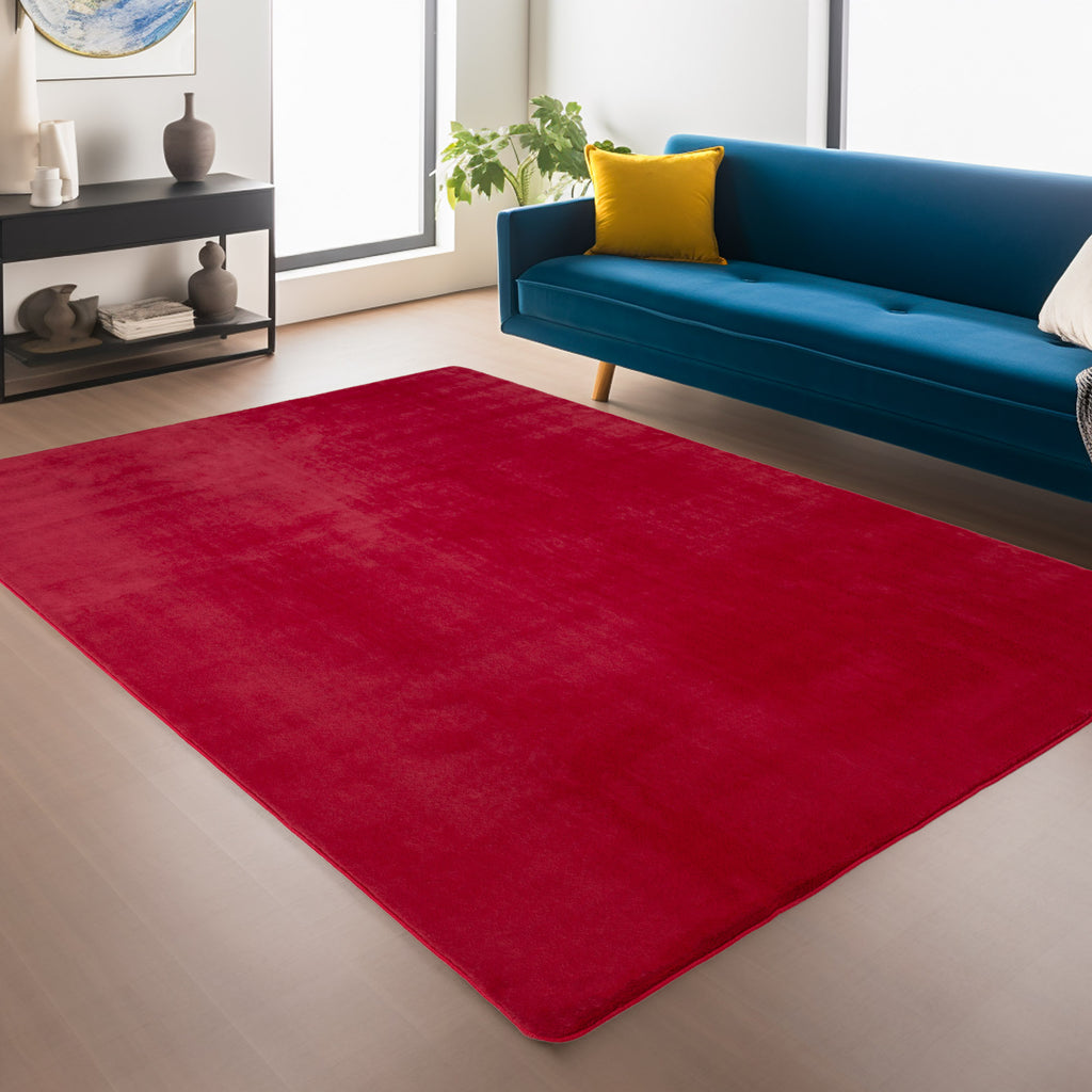Amber 1400 rot · Kuschelweicher Hochflor-Teppich