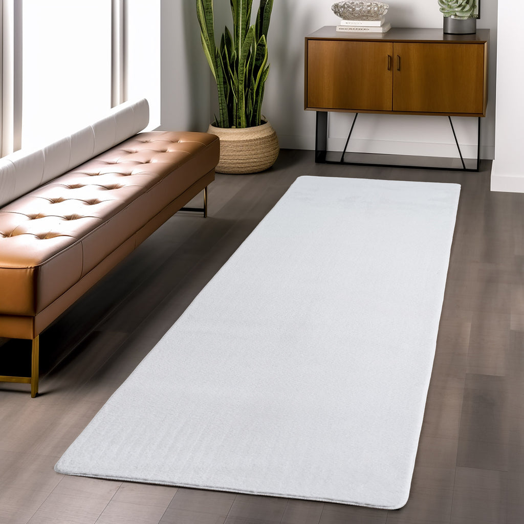 Amber 1400 weiß · Kuschelweicher Hochflor-Teppich