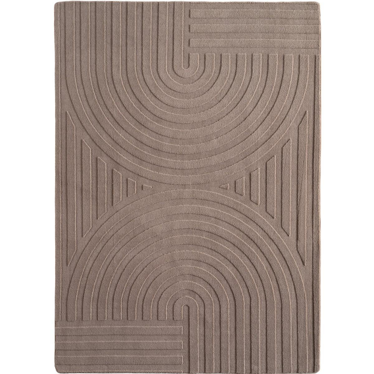 Pia 1611 beige · Moderner Teppich mit Bogenmuster