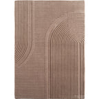 Pia 1612 beige · Moderner Teppich mit geschwungenem Linienmuster