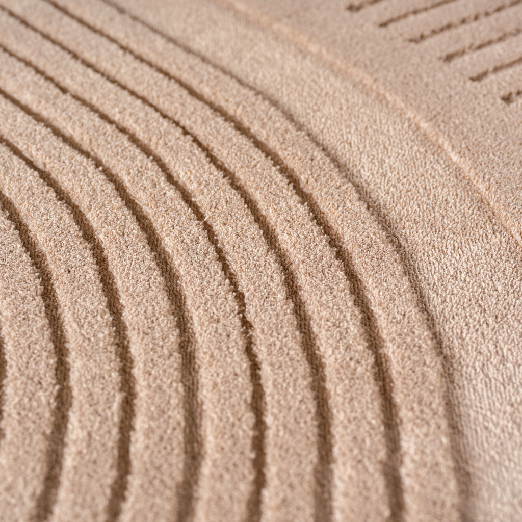 Pia 1612 beige · Moderner Teppich mit geschwungenem Linienmuster