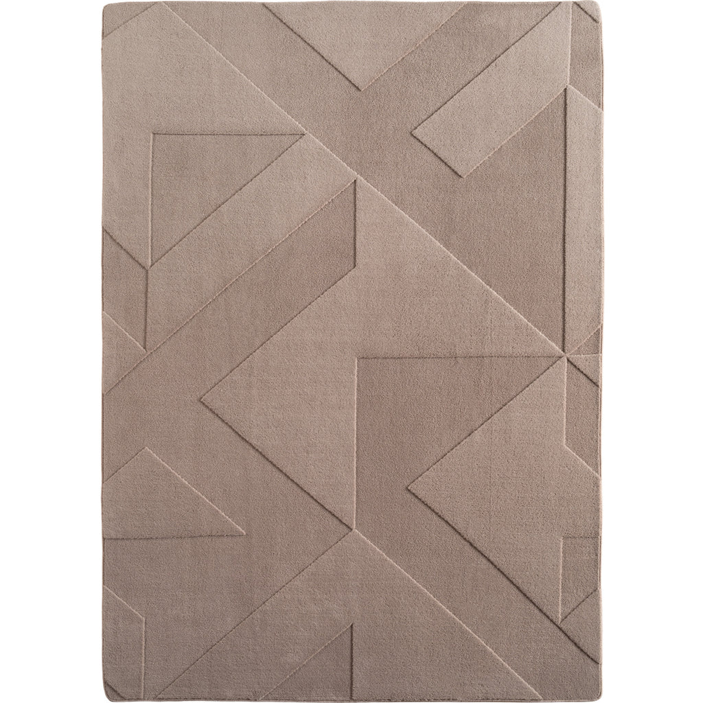 Pia 1613 beige · Moderner Teppich mit geometrischem Reliefmuster