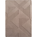 Pia 1613 beige · Moderner Teppich mit geometrischem Reliefmuster