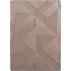 Pia 1613 beige · Moderner Teppich mit geometrischem Reliefmuster