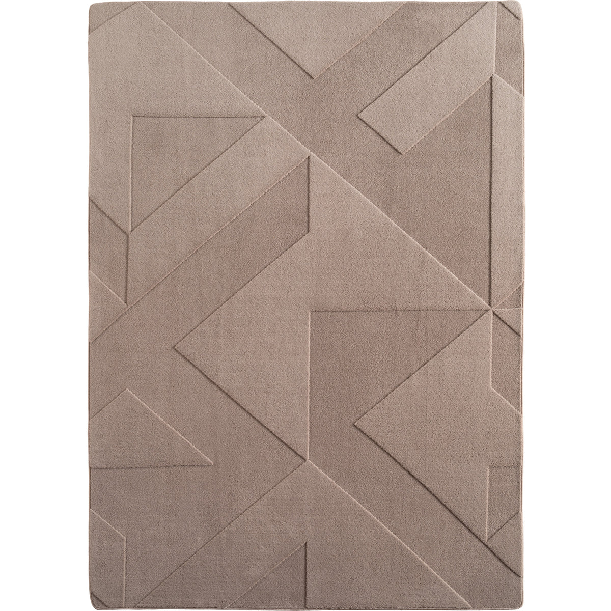 Pia 1613 beige · Moderner Teppich mit geometrischem Reliefmuster